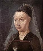 Master of the Saint Ursula Legend Portrait of a Lady with a Carnation Germany oil painting artist